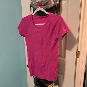 lululemon athletica Bright Pink Short Sleeve Tee